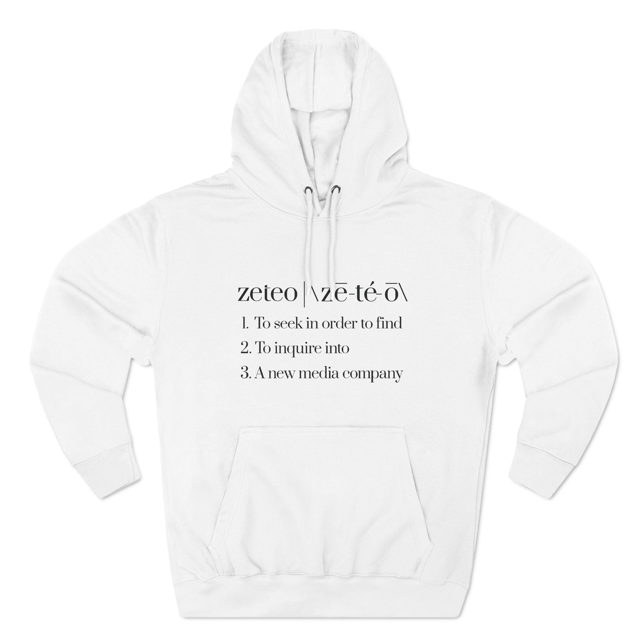 Zeteo Premium Fleece Hoodie - Definition