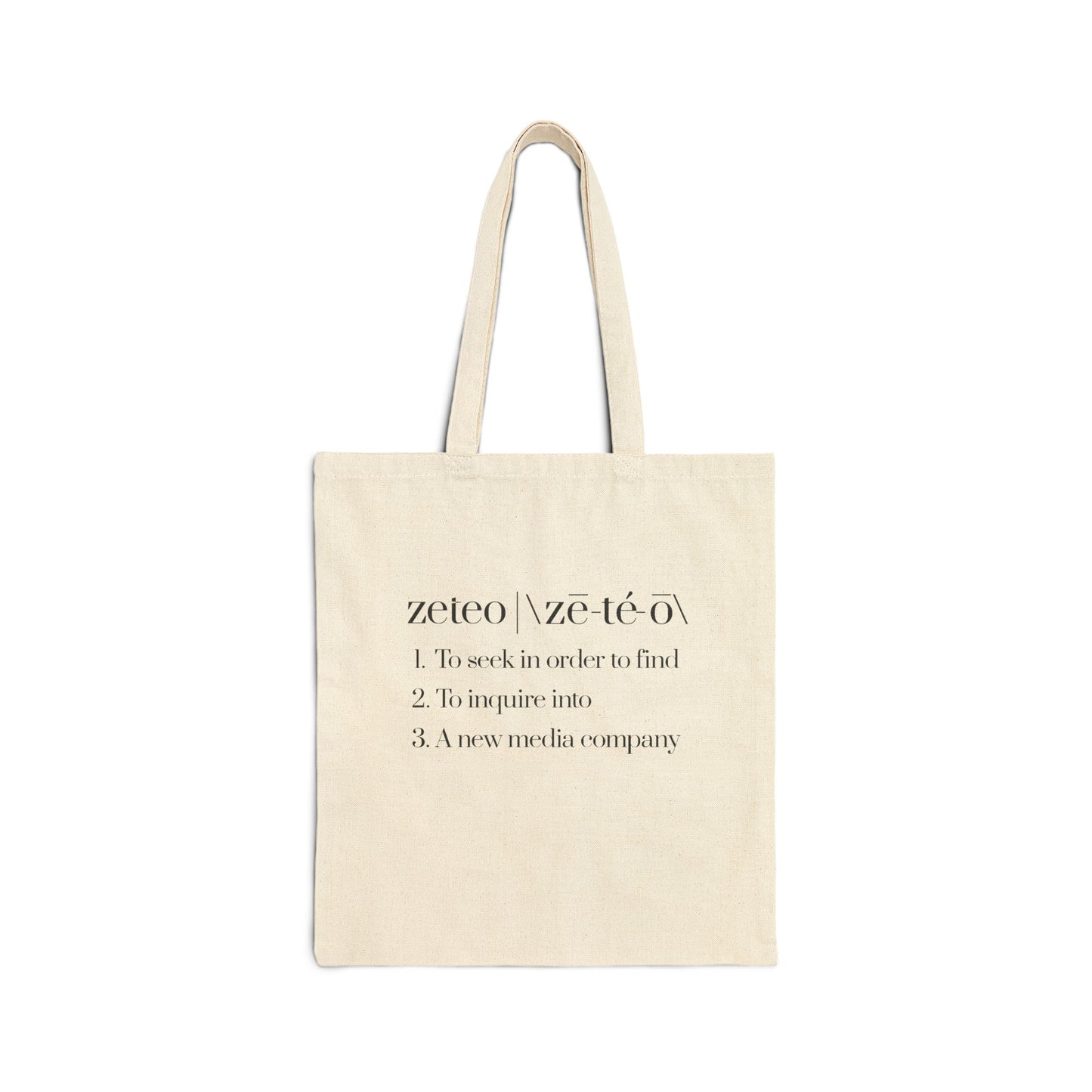 Cotton Canvas Tote Bag - Definition