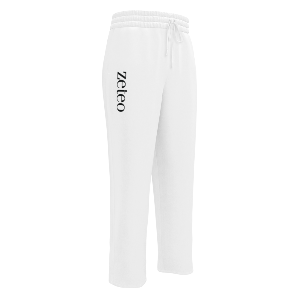 Zeteo Wide Leg Joggers - White