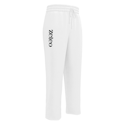 Zeteo Wide Leg Joggers - White
