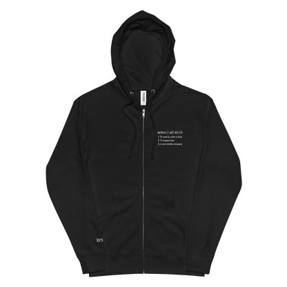 Embroidered Full Zip Fleece Hoodie - Definition