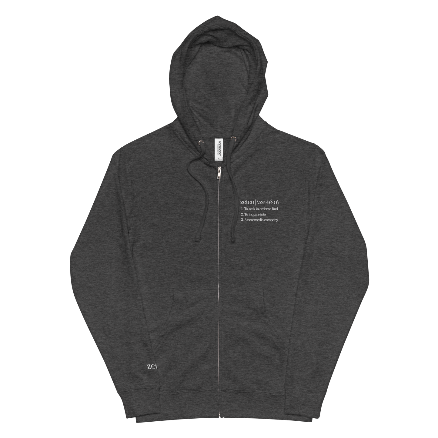 Embroidered Full Zip Fleece Hoodie - Definition