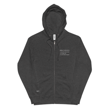 Embroidered Full Zip Fleece Hoodie - Definition